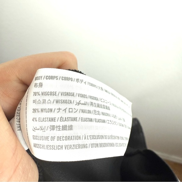 Abercrombie & Fitch Black Split Hem High Rise Pintock Stretch Bootcut Trousers M - Picture 9 of 9